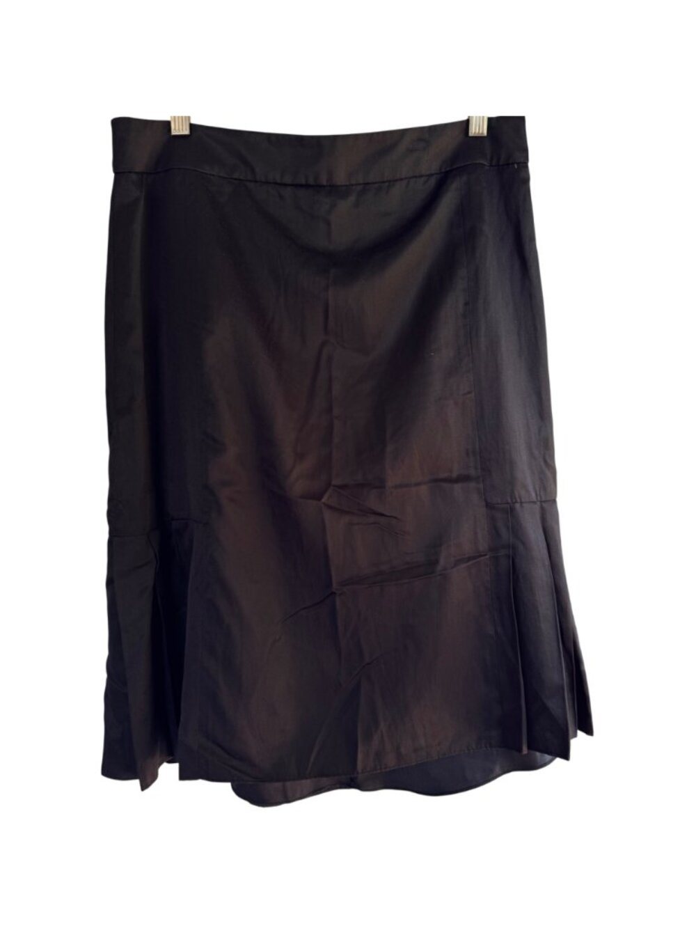 TSE Womens Pleated Black Skirt Size 12 Silk Designer Cocktail Office Career New - Picture 3 of 16